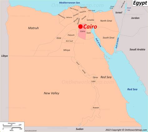 where is cairo located|cairo location map.